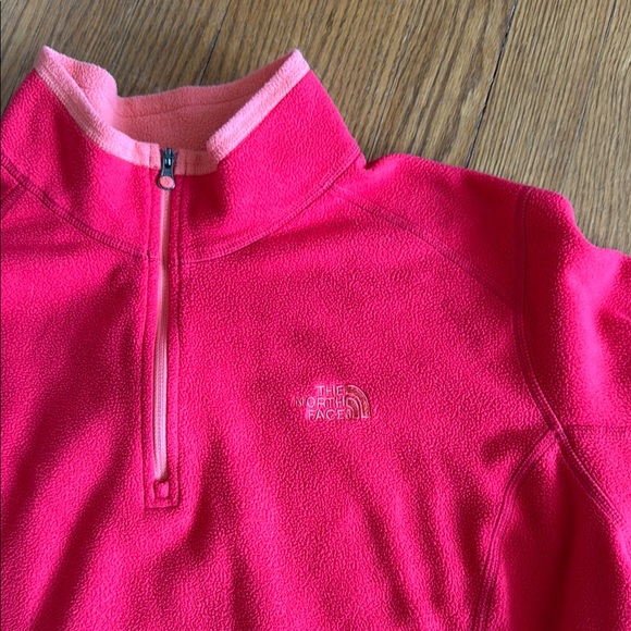 The North Face Tops - North Face Pink Fleece Jacket Quarter-Zip